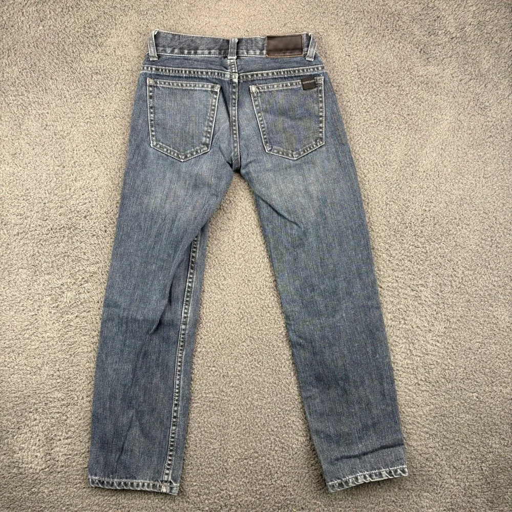 Quiksilver Boys 22 Straight‎ Fit Denim Jeans Distressed Blue Cotton